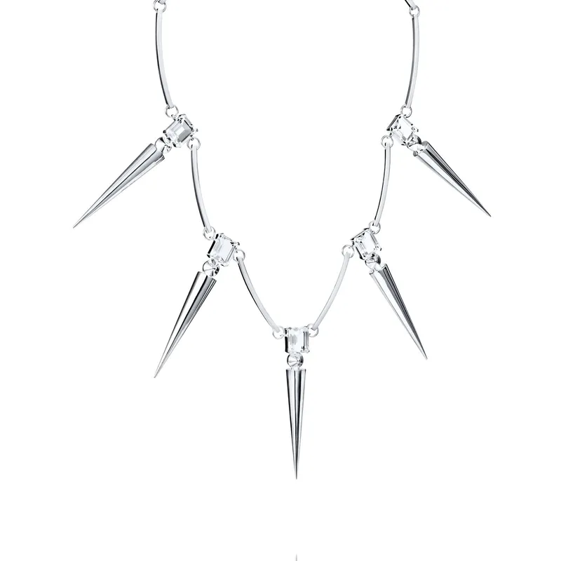Alternativ bild 0 för Rocks & Spikes Collier Silver 42 cm