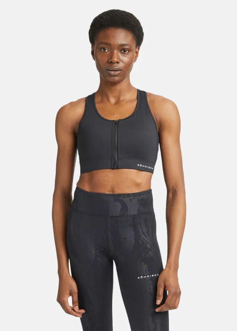 Bild 1 för Röhnisch Essential Zip Sportsbra Black