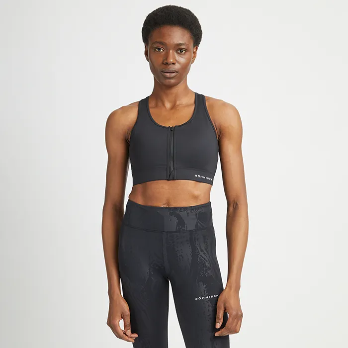 Alternativ bild 0 för Röhnisch Essential Zip Sportsbra Black