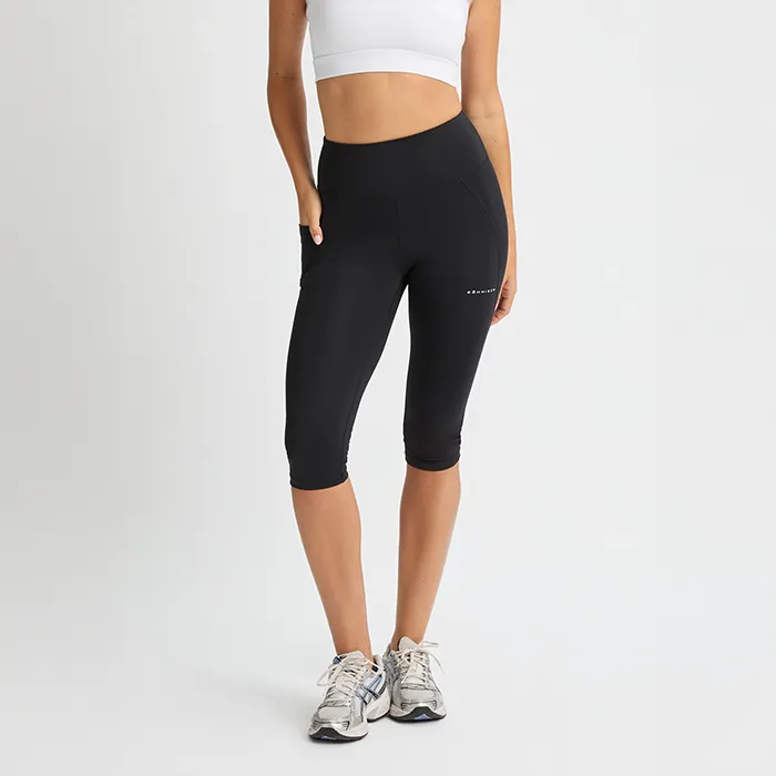 Alternativ bild 0 för Röhnisch Flattering High Waist Capri Tights Black