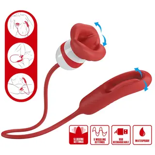 Produktfoto för Romance Alyss Red Mouth Vibrator Vibrator
