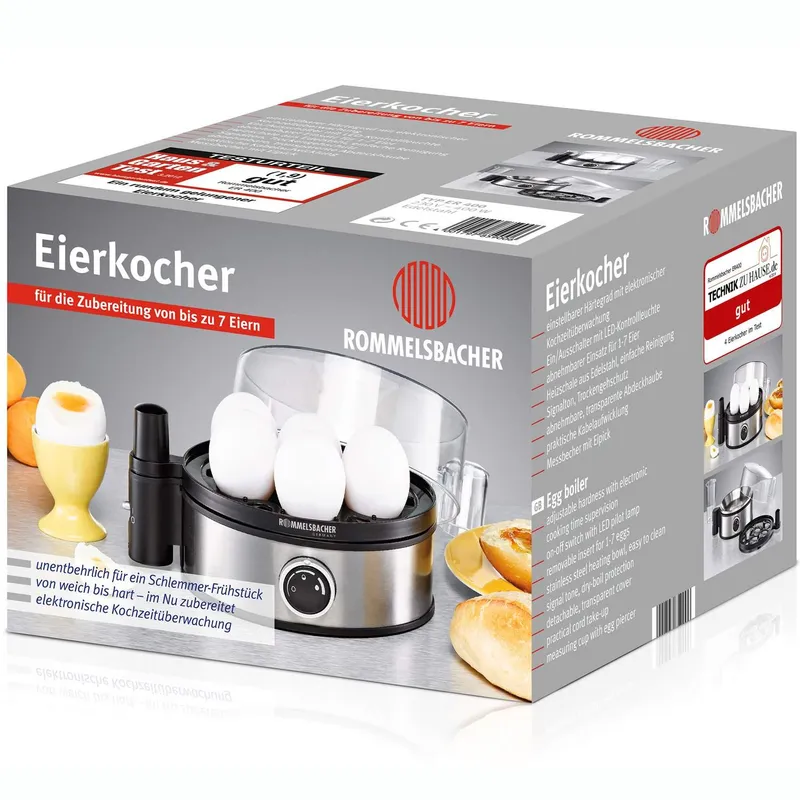 Bild 2 för Rommelsbacher ER 400 - Äggkokare - 400 W - rostfritt stål/svart