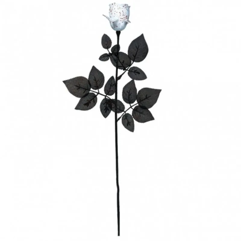 Alternativ bild 0 för Ros vit med blodstänk - 61 cm hög