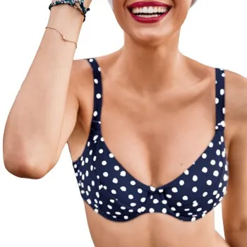 Alternativ bild 0 för Rosa Faia Blue Dots Luna Bikini Bra Marin D 38 Dam