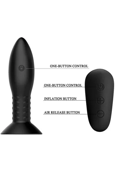 Bild 2 för Rotation Beads Anal Plug 13 cm Analplugg med vibrator