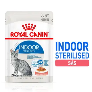 Produktfoto för Royal Canin Cat Adult Indoor Sterilised Gravy 12x85 g