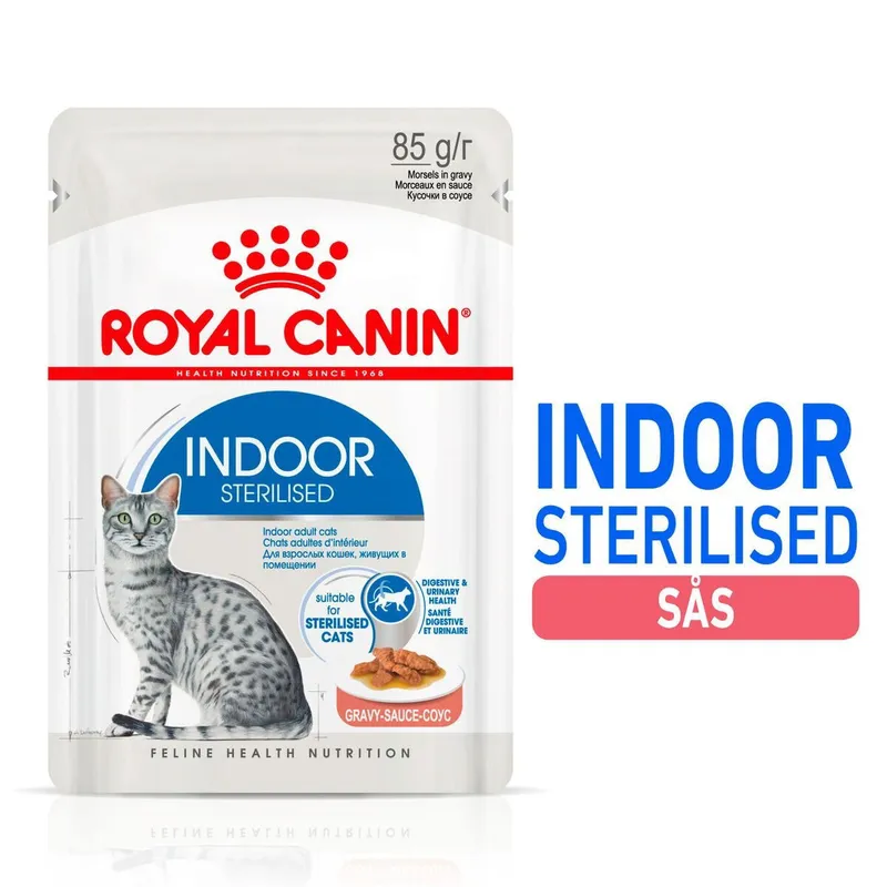Bild 1 för Royal Canin Cat Adult Indoor Sterilised Gravy 12x85 g