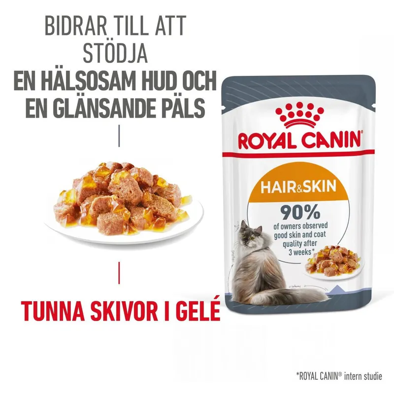 Bild 2 för Royal Canin Hair & Skin Care Jelly 12 x 85 g