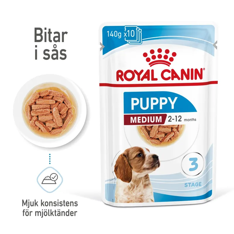 Bild 1 för Royal Canin Medium Puppy 10x140g