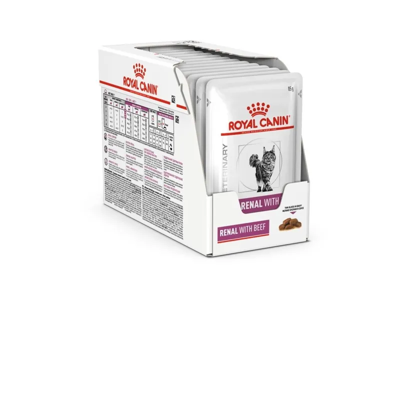 Bild 2 för Royal Canin Veterinary Diets Cat Renal with Beef 12x85 g