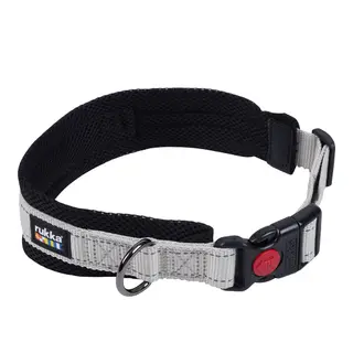 Produktfoto för Rukka Bliss Eco Mjukt Hundhalsband Ljusgrå (30mm x 55 - 65cm)