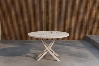 Produktfoto för Runt matbord Kenya 120 cm Utomhus - vitputsad