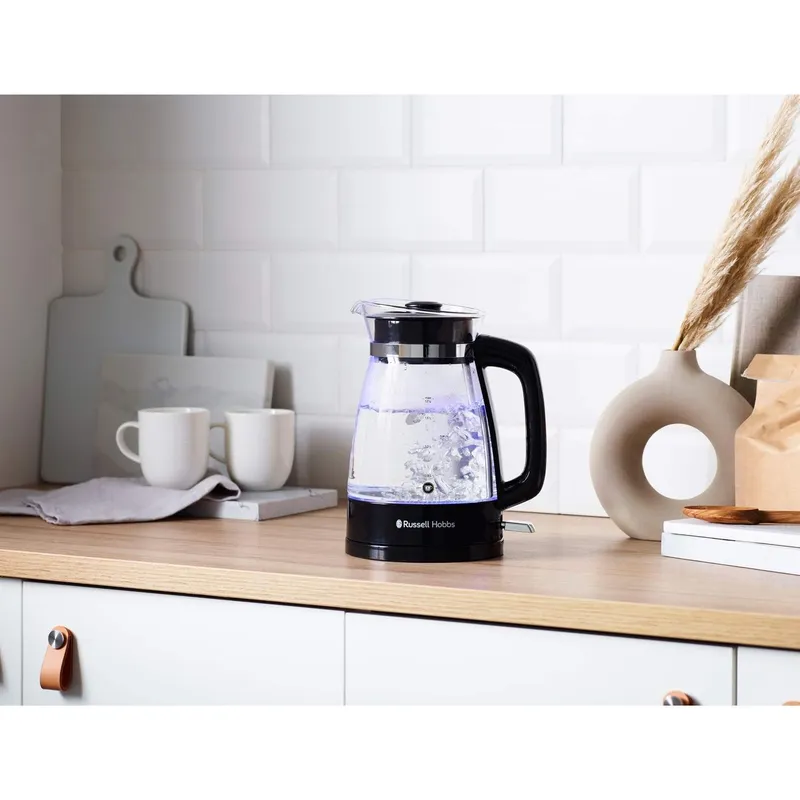 Bild 2 för Russell Hobbs Classic 26080-70 - Vattenkokare - 1.7 liter - 2.4 kW - svart med detaljer i rostrfritt stål