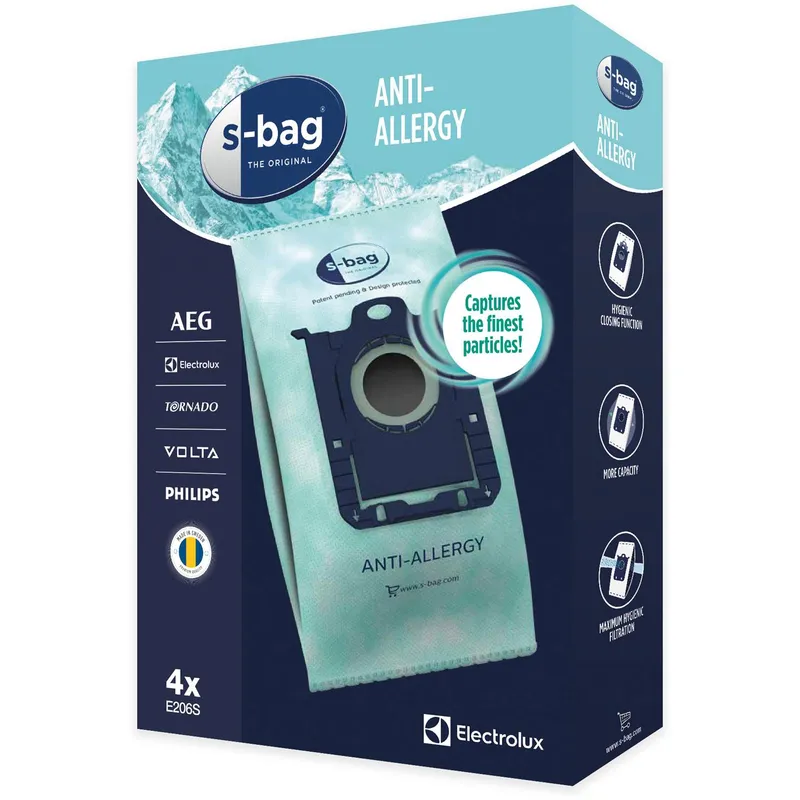 Bild 2 för s-Bag Anti-Allergy E206S - Påse - till dammsugare (paket om 4)