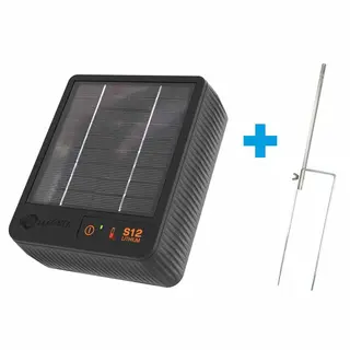 Produktfoto för S12 Solpanelsaggregat till elstängsel inkl Lithium batteri (3.2 V - 6 Ah) Gallagher