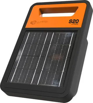 Produktfoto för S20 solpanelsaggregat till elstängsel inkl Lithium batteri (6 V - 4 ah) Gallagher