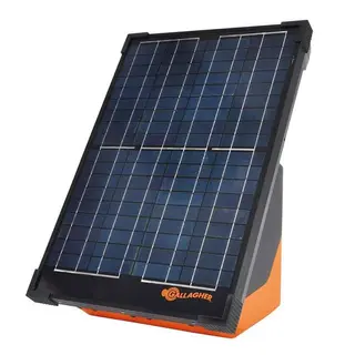 Produktfoto för S200 solpanelsaggregat till elstängsel inkl batteri (2 x 12 V - 7,2 ah) Gallagher