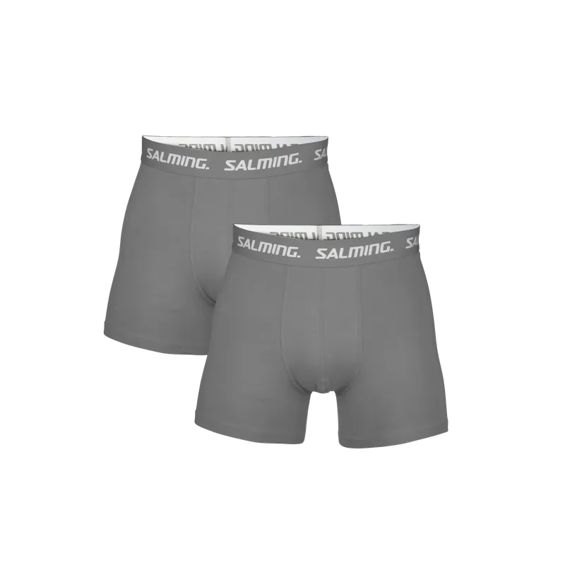 Bild 1 för Salming Kalsonger 2P Cotton Boxer Grå bomull Small Herr