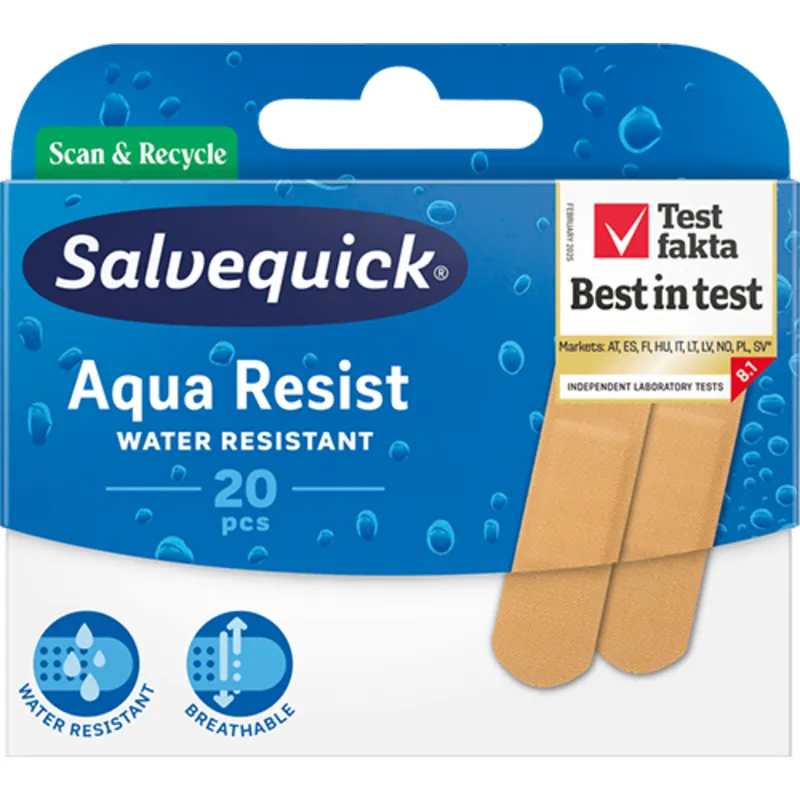 Bild 1 för Salvequick Aqua Resist Medium 20 st