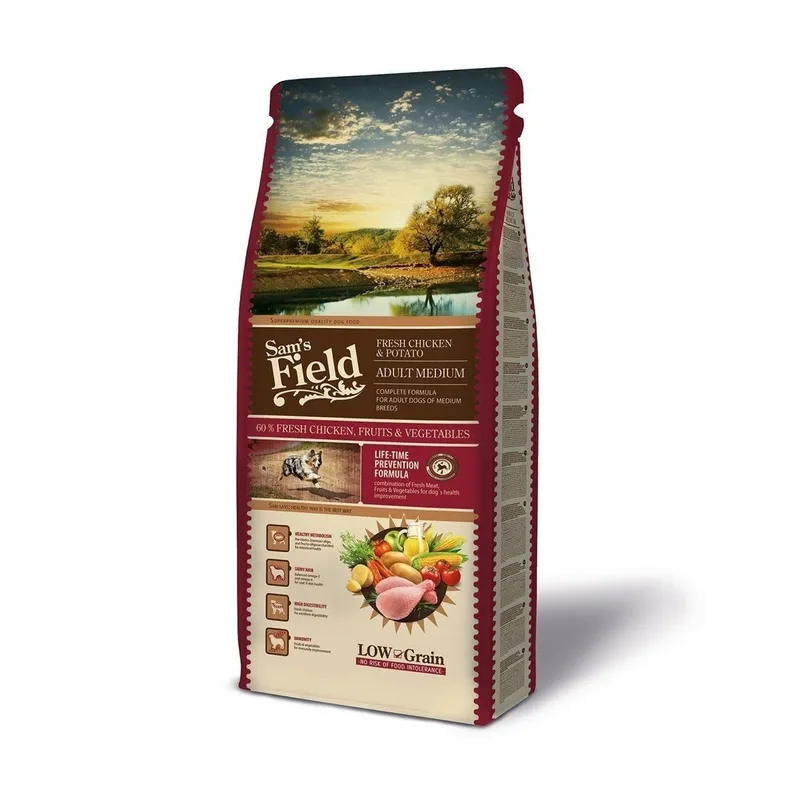 Alternativ bild 0 för Sam's Field Adult Medium Chicken & Potato (13 kg)
