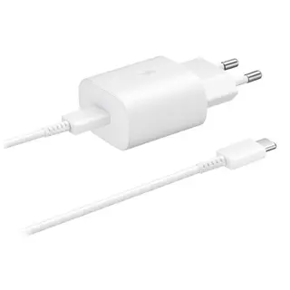 Produktfoto för Samsung 25W USB-C Power Adapter (Incl. cable) - White
