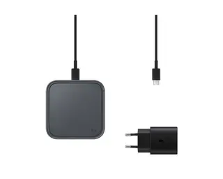 Produktfoto för Samsung EP-P2400 - Trådlös laddningsplatta - 15 Watt - 2.77 A - AFC - mörkgrå