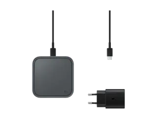 Produktfoto för Samsung EP-P2400 - Trådlös laddningsplatta - 15 Watt - 2.77 A - AFC - mörkgrå