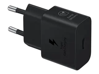 Produktfoto för Samsung EP-T2510N - Strömadapter - 25 Watt - 3 A - PD 3.0, SFC, PD/PPS (24 pin USB-C) - på kabel: USB-C - svart