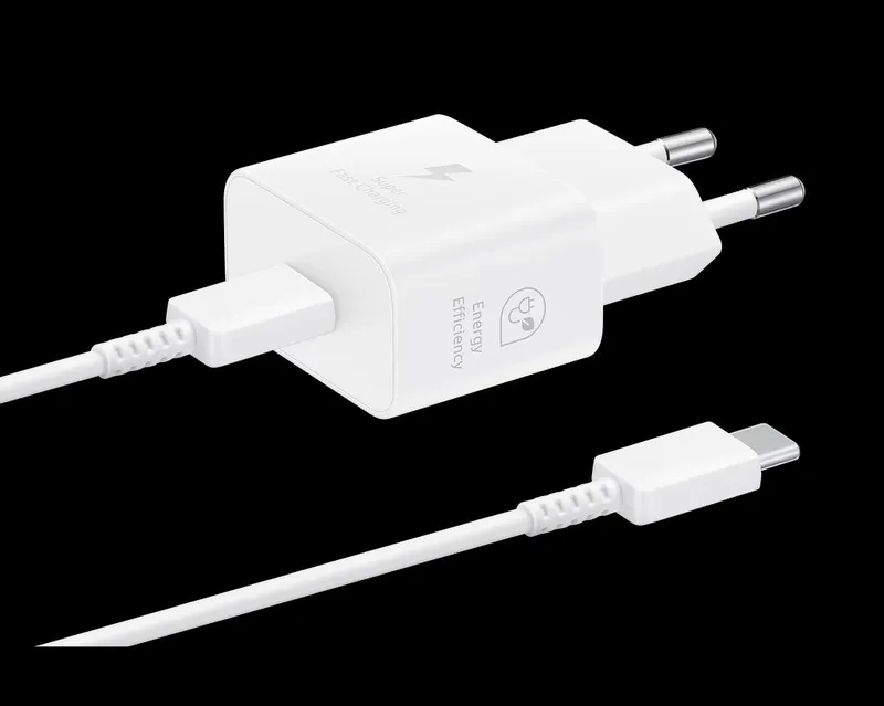 Alternativ bild 0 för Samsung EP-T2510X - Strömadapter - with data cable - 25 Watt - 3 A - PD 3.0, SFC, PD/PPS (24 pin USB-C) - på kabel: USB-C - vit