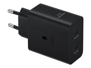 Produktfoto för Samsung EP-T5020 - Strömadapter - 50 Watt - 3 A - PD 3.0, SFC 2.0 (24 pin USB-C) - på kabel: USB-C - svart