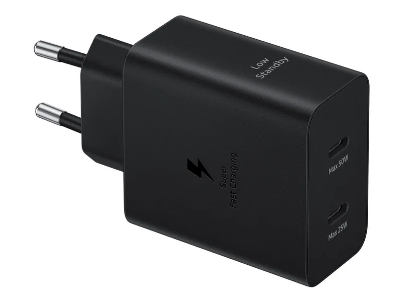 Alternativ bild 0 för Samsung EP-T5020 - Strömadapter - 50 Watt - 3 A - PD 3.0, SFC 2.0 (24 pin USB-C) - på kabel: USB-C - svart