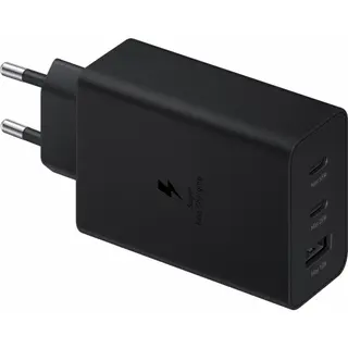 Produktfoto för Samsung EP-T6530 - Strömadapter - 65 Watt - 3 A - PD 3.0, SFC 2.0 - 3 utdatakontakter (USB, 2 x USB-C) - svart