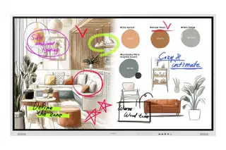 Produktfoto för Samsung Flip WM85FX - 85 Diagonal klass WMFX Series LED-bakgrundsbelyst LCD-skärm - utbildning/företag - med inbyggd interaktiv whiteboard, pekskärm (multitouch) - Tizen OS - 4K UHD (2160p) 3840 x 2160 - gråvit