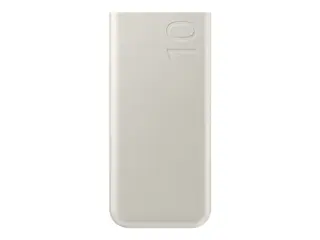 Produktfoto för Samsung Galaxy EB-P3400 - Strömförsörjningsbank - 10000 mAh - 25 Watt - 2770 mA - PD 3.0, SFC - 2 utdatakontakter (24 pin USB-C) - på kabel: USB-C - beige