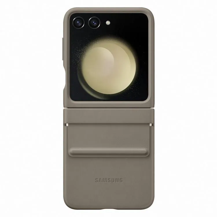 Alternativ bild 0 för Samsung Galaxy Z Flip5 Flap ECO-Leather Case - Etoupe