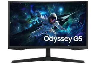 Produktfoto för Samsung Odyssey G5 S27CG554EU - G55C Series - LED-skärm - spel - böjd - 27 - 2560 x 1440 QHD @ 165 Hz - VA - 300 cd/m² - 2500:1 - HDR10 - 1 ms - HDMI, DisplayPort - svart