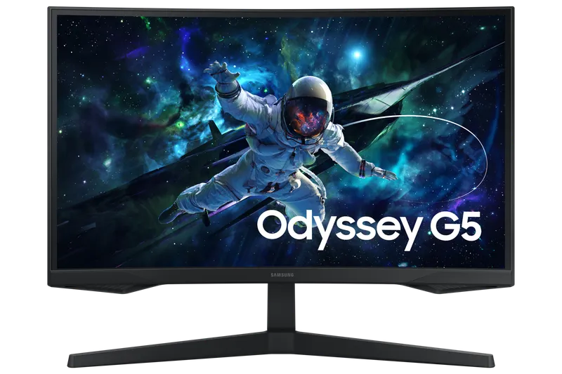 Bild 1 för Samsung Odyssey G5 S27CG554EU - G55C Series - LED-skärm - spel - böjd - 27 - 2560 x 1440 QHD @ 165 Hz - VA - 300 cd/m² - 2500:1 - HDR10 - 1 ms - HDMI, DisplayPort - svart