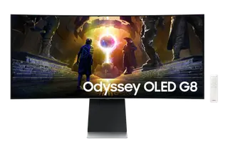 Produktfoto för Samsung Odyssey G8 LS34DG850SUXEN / 34" / OLED / 3440 x 1440 / 175 Hz / 0.03ms / 2xHDMI,DP / FreeSyn