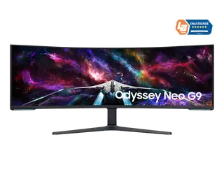 Produktfoto för Samsung Odyssey Neo G9 S57CG952NU - G95NC Series - QLED monitor - spel - böjd - 57 - 7680 x 2160 Dual UHD @ 240 Hz - VA - 1000 cd/m² - 1000000:1 - DisplayHDR 1000 - 1 ms - 3xHDMI, DisplayPort - svart, vit