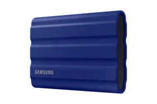 Produktfoto för Samsung T7 Shield MU-PE2T0R - SSD - krypterat - 2 TB - extern (portabel) - USB 3.2 Gen 2 (USB-C kontakt) - 256 bitars AES - blå
