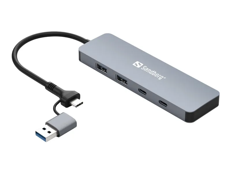 Alternativ bild 0 för Sandberg 4-Port USB Hub USB Hub - USB 3.0 - 4 porte - Silver