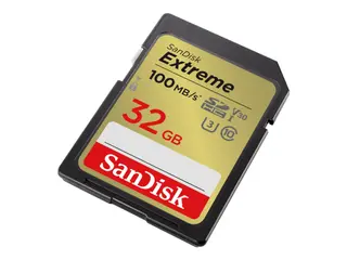 Produktfoto för SanDisk Minneskort  SDHC Extreme 32GB C10