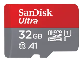 Produktfoto för SanDisk Ultra - 32GB / 120MB/s / microSDHC / Class 10 / UHS-I / Adapter