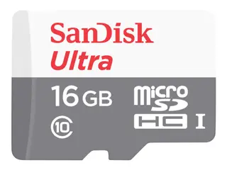 Produktfoto för SanDisk Ultra Micro Minneskort SDHC 16GB 80MB/s Class 10