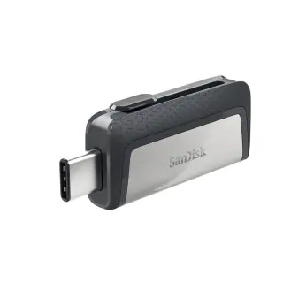 Produktfoto för SanDisk USB-Minne, Ultra Dual USB typ C-flashenhet på 32 GB, svart/silver