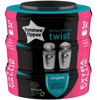 Produktfoto för Sangenic Twist refill kassett 3-pack