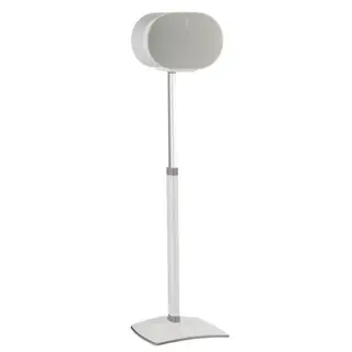 Produktfoto för Sanus WSSE3A1-W2 - Ställ - för högtalare - höjden kan justeras - stål, formpressad aluminium - vit - golvstående - för Sonos Era 300