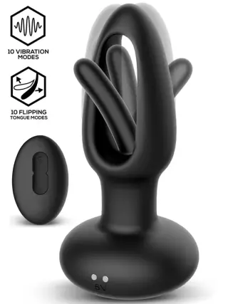 Produktfoto för Sasha Vibrating Plug With Flipping Tongue & Remote Analplugg med vibrator