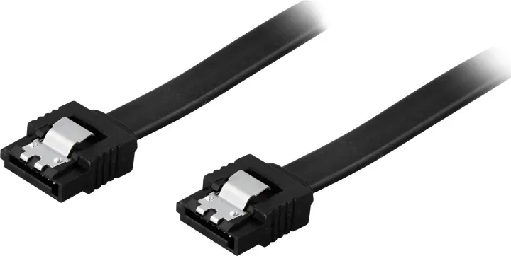 Alternativ bild 0 för SATA-kabel, SATA 6Gb/s, låsklämma, 0,7m - svart