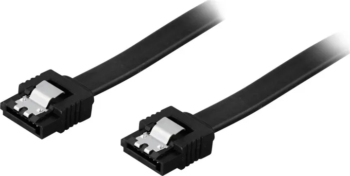Alternativ bild 0 för SATA-kabel, SATA 6Gb/s, låsklämma, 1m - svart